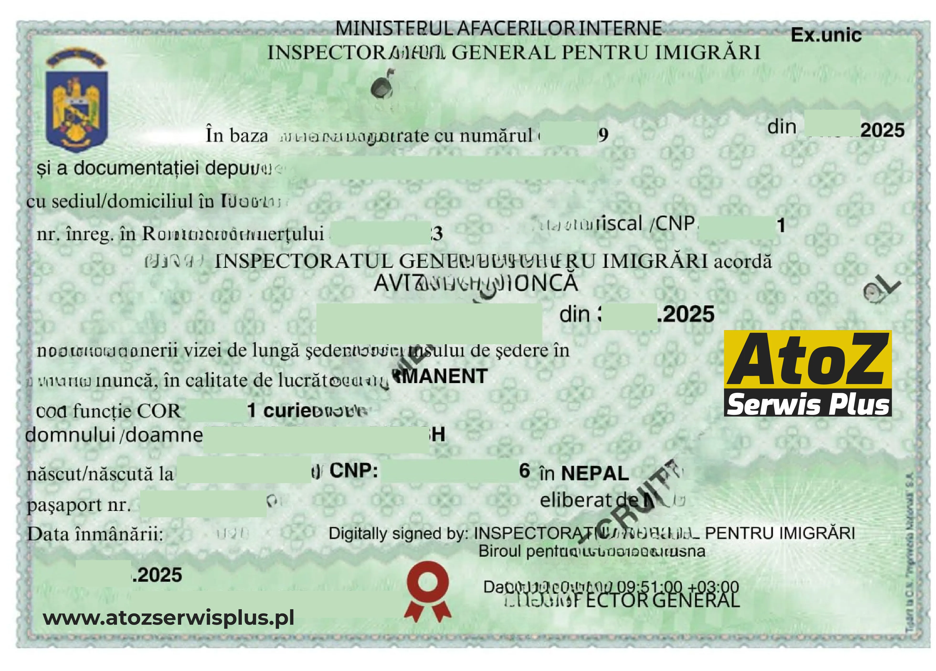 Romania work permit visa success