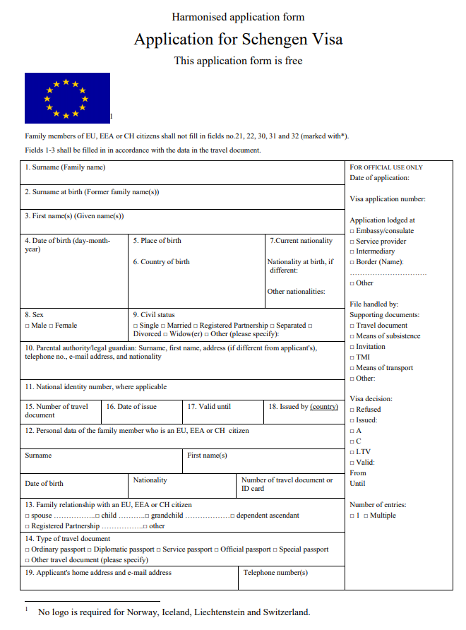 travel application to europe